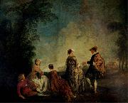 WATTEAU, Antoine An Embarrassing Proposal china oil painting reproduction